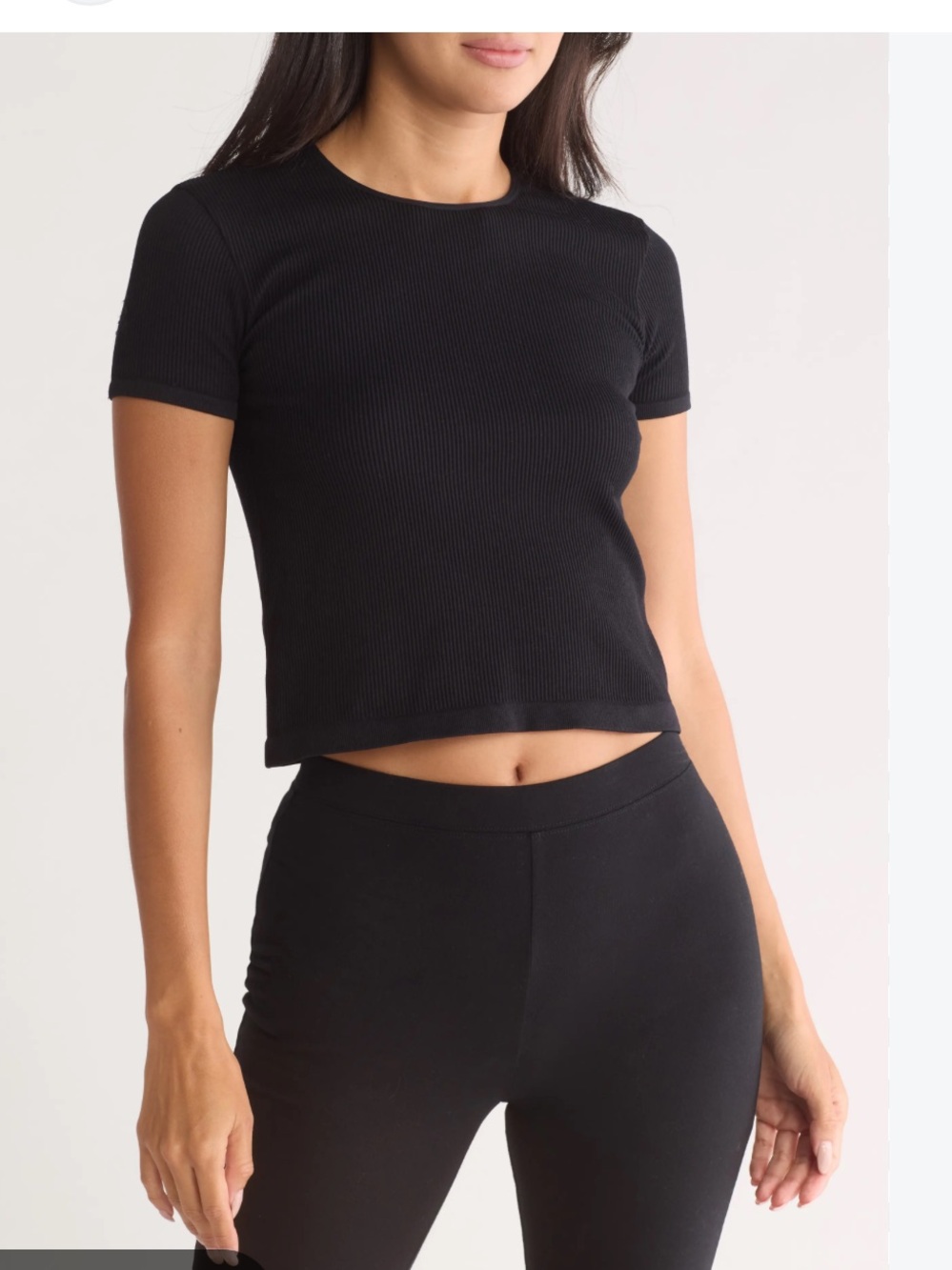 Cropped Short-Sleeve Mockneck Jumper
Lauren